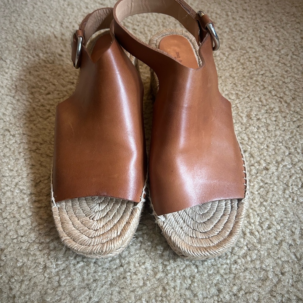 Rag & Bone Tan Leather Open-Toe Sandals